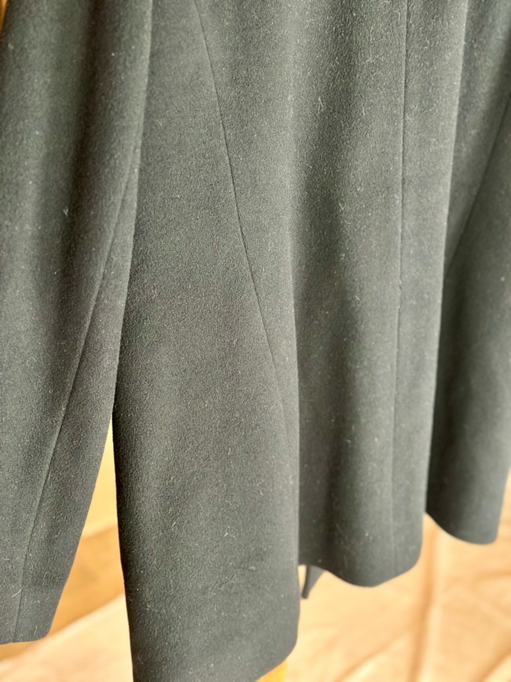 L L Bean Womens Vintage Inspired Blk Dble Breasted Wool Rayon Blend Pea Coat - Picture 8 of 14